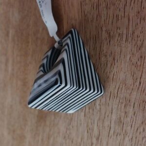 Sobral Quadrada Ring. Size 6.75. Old Stock NWT.  Black & White